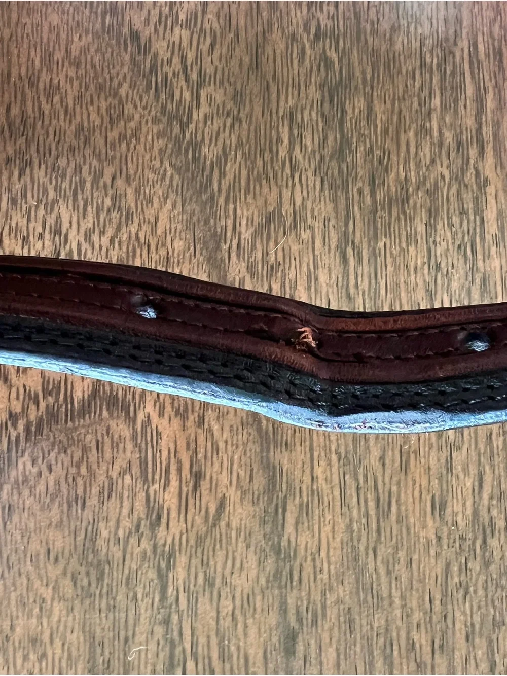 VTG ONYX by Brighton Two Tone Leather Belt Men 42 Silver Buckle Western Rodeo